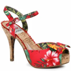 Ellie Shoes Floral Cork Pump