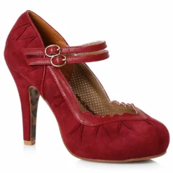 Ellie Shoes Double Strap Suede Maryjane