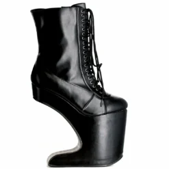 Ellie Shoes 5.5 Heel Platform Bootie With Laces