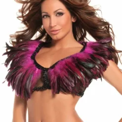 Be Wicked CLOTHING Turkey Exotic Feathers Top