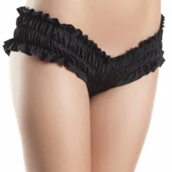 Be Wicked Mini Ruffled Shorts Black CLOTHING