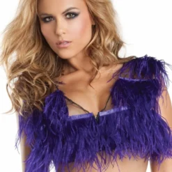 Be Wicked CLOTHING Ostrich Feather Top