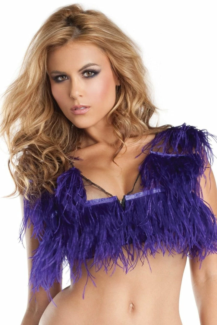 Be Wicked CLOTHING Ostrich Feather Top 3 Be Wicked CLOTHING Ostrich Feather Top