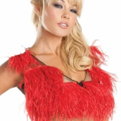 Be Wicked Ostrich Feather Top CLOTHING