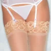 Be Wicked LINGERIE Lace Garter Belt White