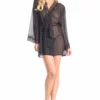 Be Wicked Mesh Around Robe Black