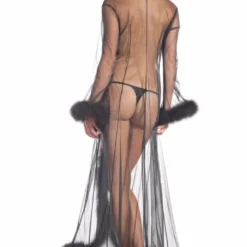 Be Wicked Marabou Robe Black LINGERIE 5 Be Wicked Marabou Robe Black LINGERIE
