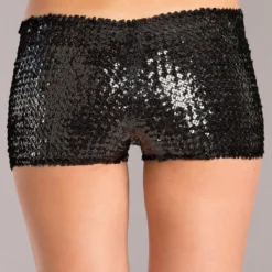 Be Wicked CLOTHING Sequin Booty Shorts Black