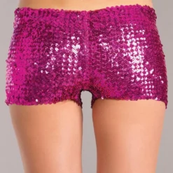 Be Wicked Sequin Booty Shorts Hot Pink
