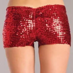 Be Wicked CLOTHING Sequin Booty Shorts Red