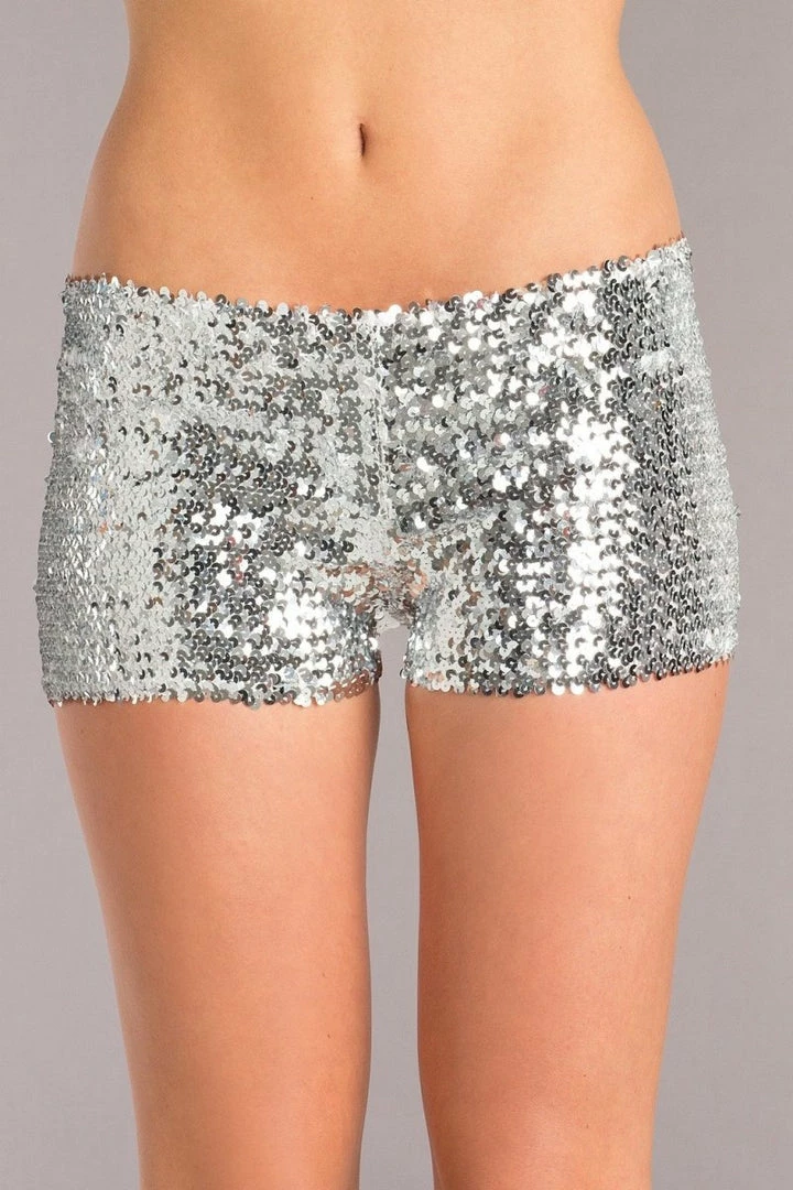 Be Wicked Sequin Booty Shorts Silver CLOTHING 3 Be Wicked Sequin Booty Shorts Silver CLOTHING