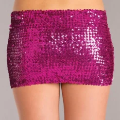 Be Wicked CLOTHING Sequin Skirt Hot Pink