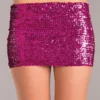 Be Wicked CLOTHING Sequin Skirt Hot Pink
