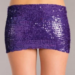 Be Wicked Sequin Skirt Purple