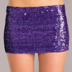 Be Wicked Sequin Skirt Purple