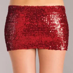 Be Wicked CLOTHING Sequin Skirt Red