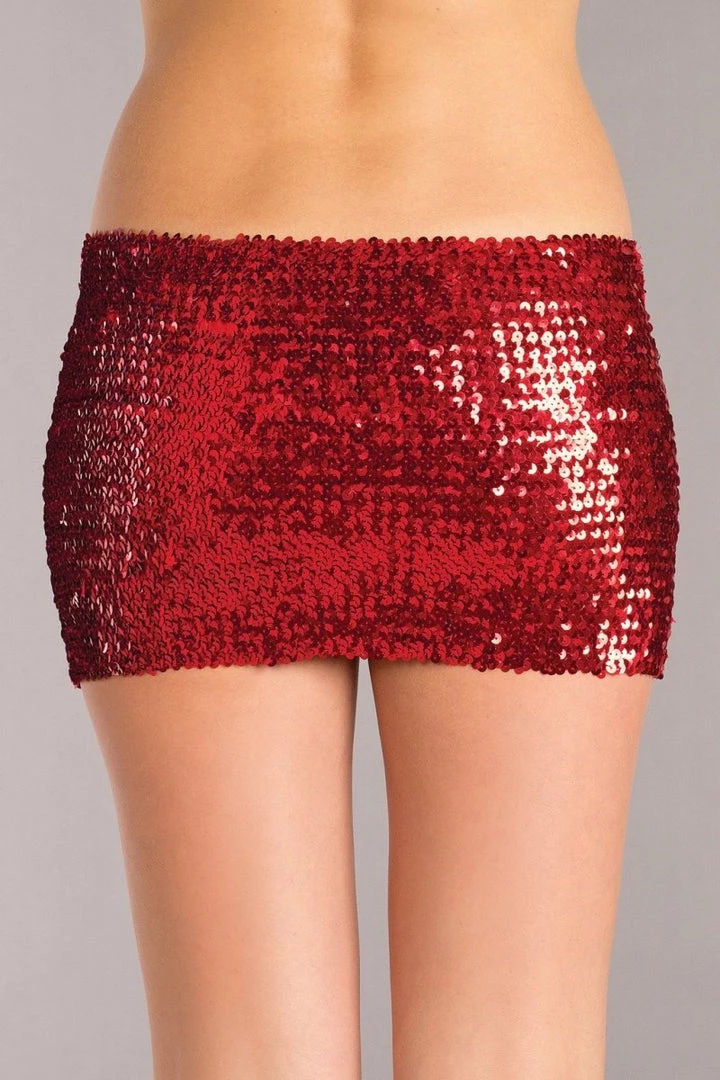 Be Wicked CLOTHING Sequin Skirt Red 4 Be Wicked CLOTHING Sequin Skirt Red