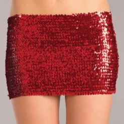 Be Wicked CLOTHING Sequin Skirt Red