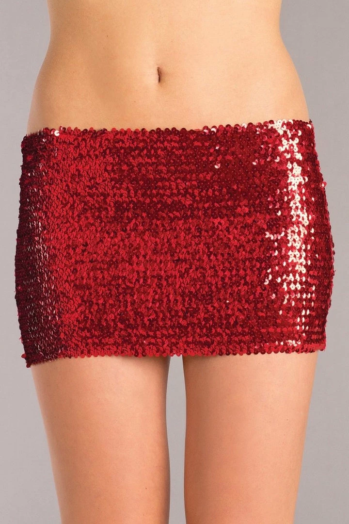Be Wicked CLOTHING Sequin Skirt Red 3 Be Wicked CLOTHING Sequin Skirt Red