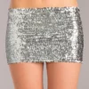 Be Wicked Sequin Skirt Silver