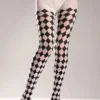 Be Wicked Pantyhose Checker Hosiery