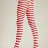 Be Wicked Seamingly Striped Pantyhose Candy Cane
