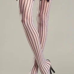 Be Wicked Stripes And Satin Thigh Highs
