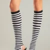 Be Wicked Striped Stirrup Knee Highs Hosiery