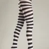 Be Wicked Wide Striped Pantyhose Hosiery