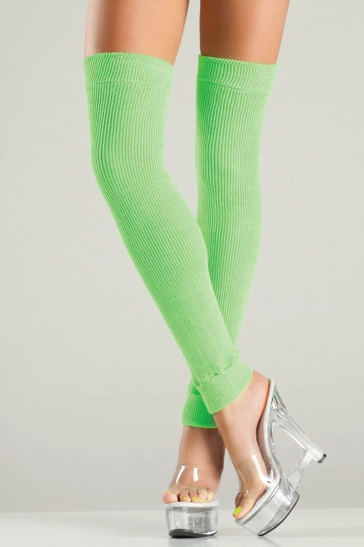 Be Wicked Hosiery Neon Green Acrylic Leg Warmer 3 Be Wicked Hosiery Neon Green Acrylic Leg Warmer