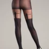 Be Wicked Cross Design Pantyhose Hosiery