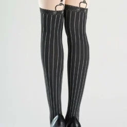 Be Wicked Pinstripe Thigh Highs