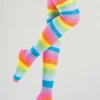 Be Wicked Striped Thigh Highs Hosiery