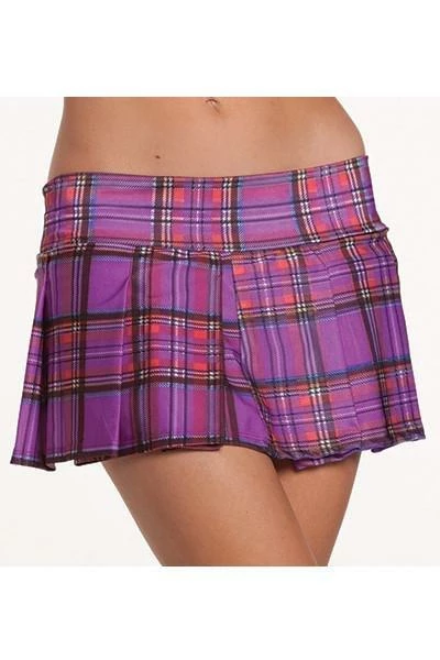 Be Wicked School Girl Skirt Purple Plaid CLOTHING 3 Be Wicked School Girl Skirt Purple Plaid CLOTHING