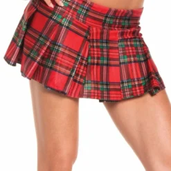 Be Wicked CLOTHING School Girl Skirt Red Plaid