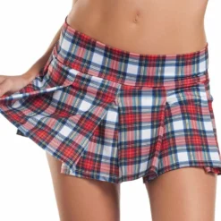 Be Wicked School Girl Skirt White Plaid CLOTHING