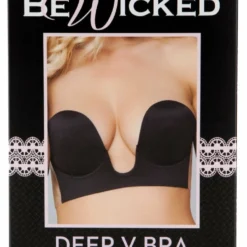 Be Wicked Black Deep V Bra
