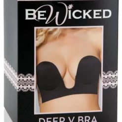 Be Wicked Black Deep V Bra