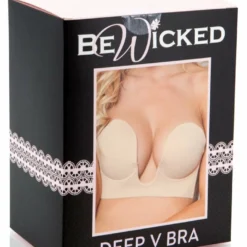 Be Wicked LINGERIE Nude Deep V Bra