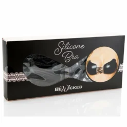 Be Wicked LINGERIE Black Silicone Tie Up Bra