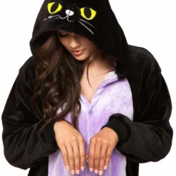 Be Wicked CAT Adult Onesie SLEEPWEAR
