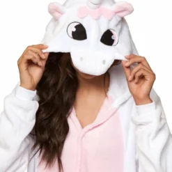 Be Wicked PINK UNICORN Adult Onesie SLEEPWEAR