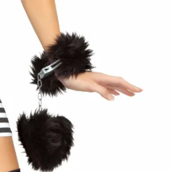 Roma Costume Costume Accessories Fur Trimmed Handcuffs