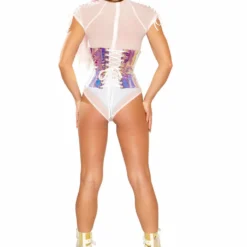 JValentine Holographic Vinyl Waist Cincher RAVE & FESTIVAL