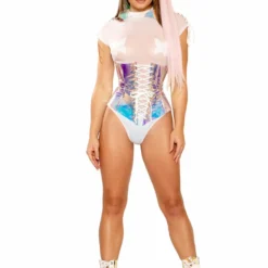 JValentine Holographic Vinyl Waist Cincher RAVE & FESTIVAL