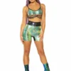 JValentine CLOTHING Tie-Dye Python Biker Short