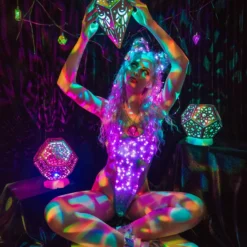 JValentine Tops Light-Up Mesh Sequin Bodysuit