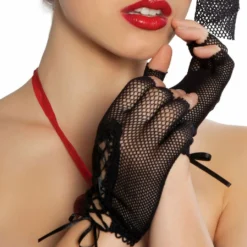 Roma Costume Mini Fishnet Lace-up Gloves ACCESORIES