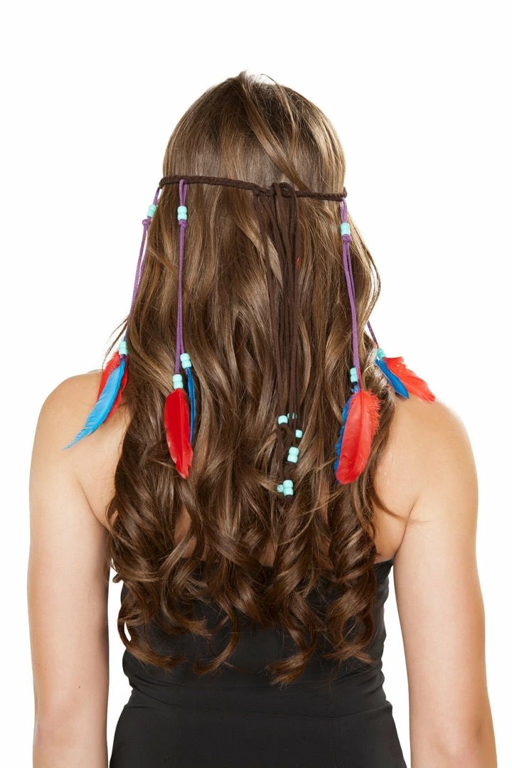 Roma Costume Brown Indian Headband Hair 3 Roma Costume Brown Indian Headband Hair