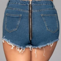 Be Wicked CLOTHING Zip Me Up Denim Shorts